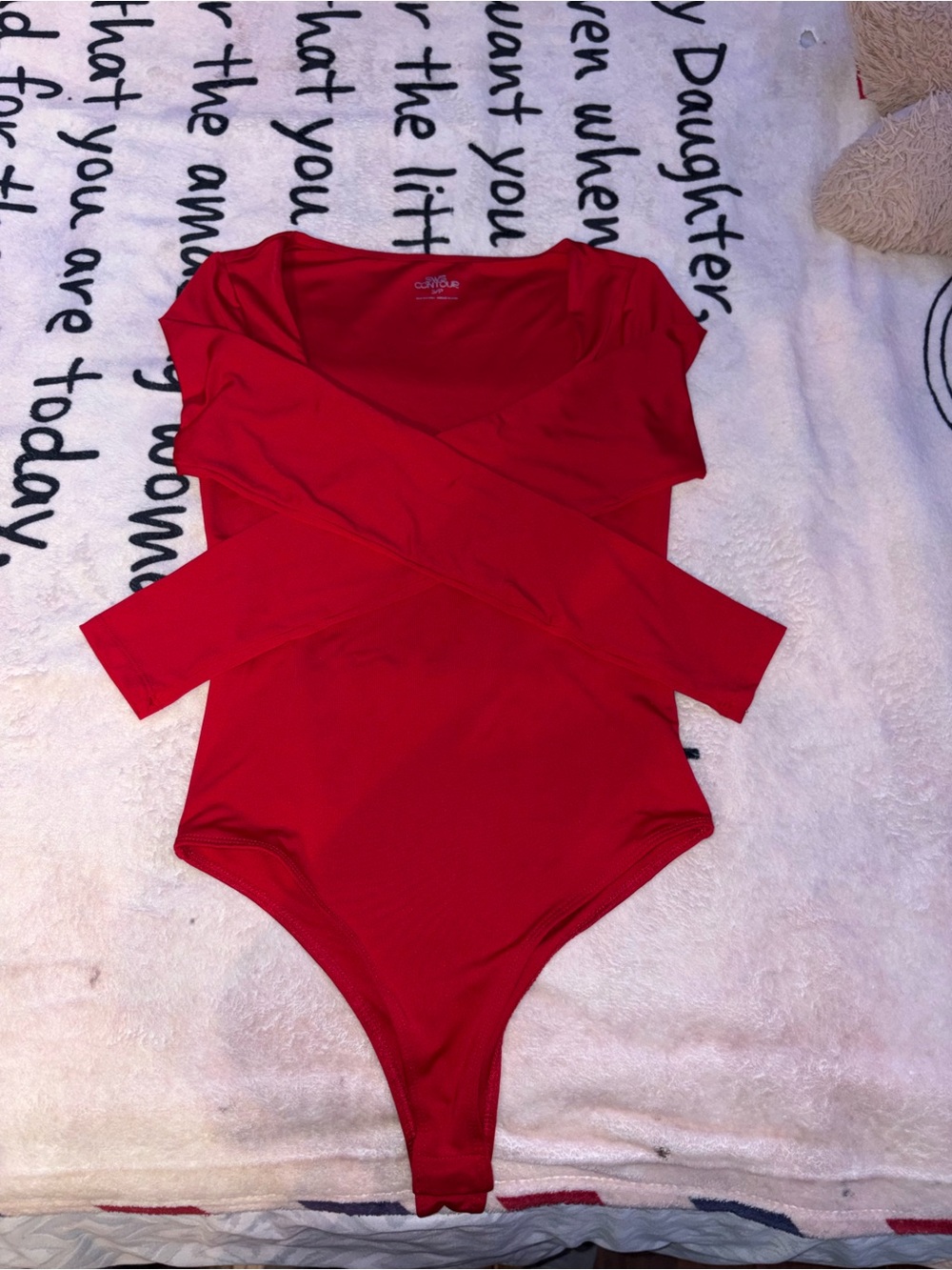 Red long sleeve bodysuit